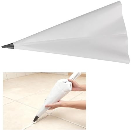 WOKICOR Sacca per Malta con Beccuccio in Plastica Intercambiabile, Sacchetto per Stuccare Impermeabile, Resistente allo Strappo, Riutilizzabile per Piastrelle, Muratura e Bricolage