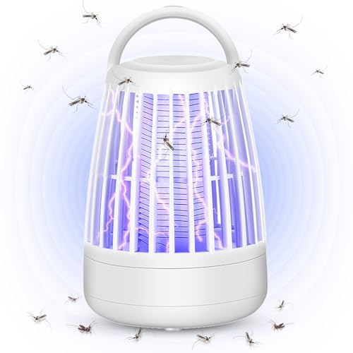 Lampada antizanzare per insetti elettrico con luce notturna 2 in 1, potenti trappole per il controllo dei parassiti per interni ed esterni