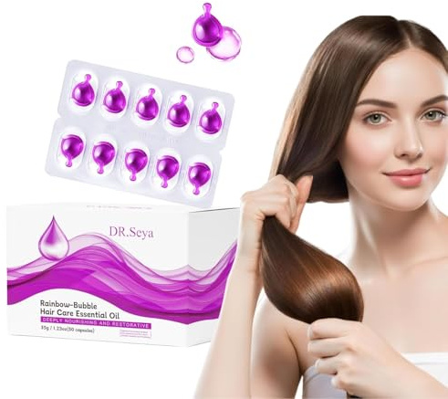 Cápsulas para el Cabello en Suero Vitamínico, 50 Unidades de Aceite Capilar Contra la Caída del Cabello | Aporta Hidratación, Repara el Cabello Dañado