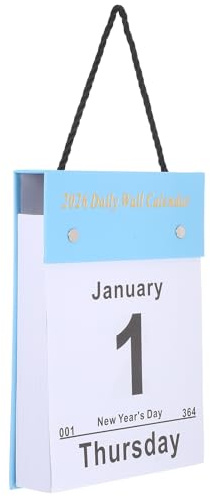 SEWACC Tear-off Daily Wall Calendar 2026 Large Print Vertical Hanging Planner Easy Read Day-to-day Organizer for Home Office School Study Room