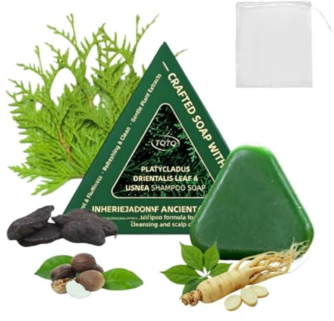 Jayna - Jabon Jayna 12 Plantas Capilar,contiene Hoja De Ciprés Y Hierba Usman, Jabón Sólido Para El Cabello (1 PCS)