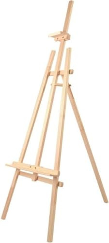 Solagua Caballete Madera para Pintar 170cm, Caballete Pintura Plegable con Altura Regulable, Soporte para Lienzos y Cuadros, Trípode Portátil para Acrílico Óleo Acuarela, Artistas (170 cm)
