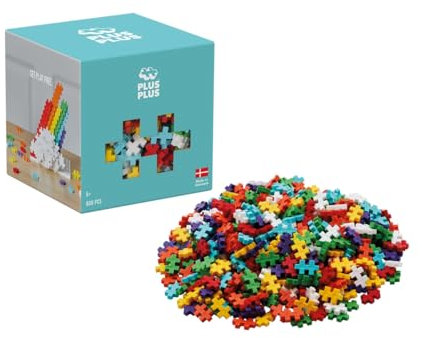 Plus-Plus 3976 Geniales Konstruktionsspielzeug, Regenbogen, Kreativ-Bausteine, Bausteineset für Kinder, 600 Teile