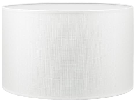 Home Sweet Home Moderno Pantalla Canvas | cilindro | 35/35/21cm | Blanco | Pantalla de lámpara de tela de algodón | para casquillo E27 | probado RoHS | para lámpara de pie