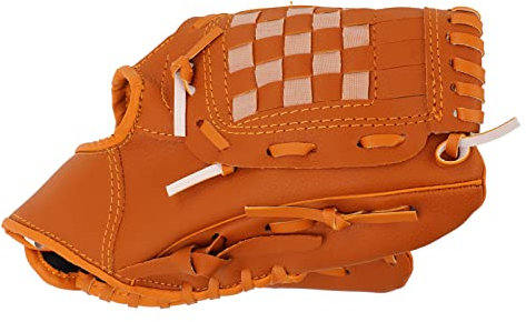 VGEBY Guanti da Baseball Sportivi, Guanto da Baseball Marrone in PVC, Guanto Scorrevole per Bambini, Allenamento per Adulti All'aperto(12.5in) Forniture per Baseball, Softball E Hockey