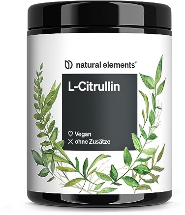 natural elements L-Citrullin Malat Pulver 2:1 – 500g Pulver – ideal vor dem Sport – vegan, hohe Reinheit, hochdosiert, ohne Zusätze – in Deutschland entwickelt & laborgeprüft