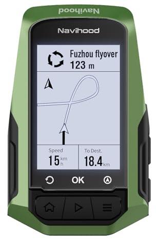 MEILAN Navihood L1 GPS Bike Computer, Navigation Bicycle Computer with Offline Maps and Dynamic Road Planning, 2.6 inch LCD Cycling GPS Unit IPX7, Compatible with ANT+ Sensors/Core/Electronic Shifting