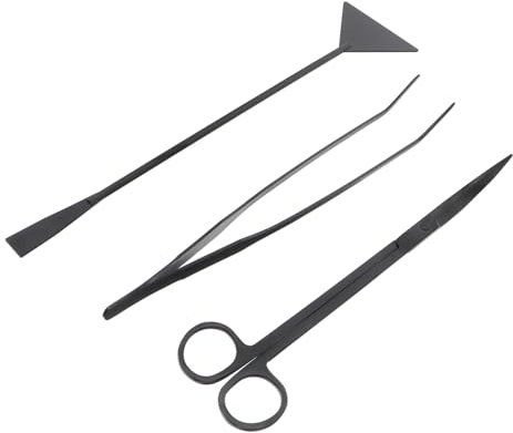 FRCOLOR 3stücke Aquarium Reinigungsset Teilig Edelstahl-Werkzeuge Für Präzises Pflanzen-Trimming Im Fischbecken Ergonomisch Und Einfach Zu Bedienen Für Aquarienpflege Und Wartung
