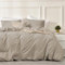Luofanfei Baumwolle Bettwäsche 155x220 Beige Khaki Taupe Einfarbig Muster Renforce Baumwollbettwäsche Premium Uni Modern Weiche Bettbezuge und Kissenbeüge 80x80 cm mit Reißverschluss