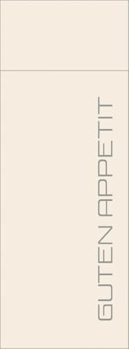 Mank Besteckservietten Guten Appetit in Naturbraun aus Softpoint Pub 40 x 33 cm, 50 Stück Besteckserviette mit Besteck Schlitz, Bestecktasche für die Gastronomie