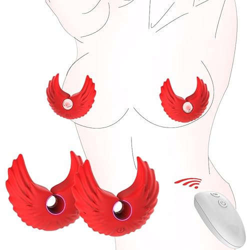 Vibromasseur à Tétons Jouet Sexuel, Wordone Pinces pour Mamelon avec 10 Modes de Vibrations, 1 Paire BDSM Jouet Adulte-Stimulateur Vibranteur Portable pour Femme, Jouets Lesbien pour Femme Couple