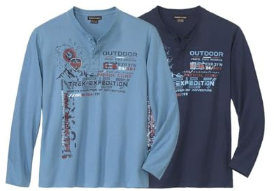 ATLAS FOR MEN - Lot de 2 Tee-Shirts Col Boutonné - XXL