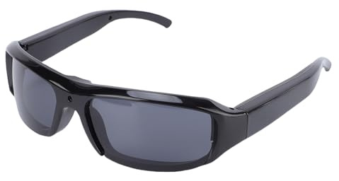 Zunate Lunettes de Soleil avec Caméra 1080P, Lunettes de Caméra d'action de Sport avec Objectif Grand Angle, Photo en Un Seul, Vidéo Double, pour Les Voyages à Vélo