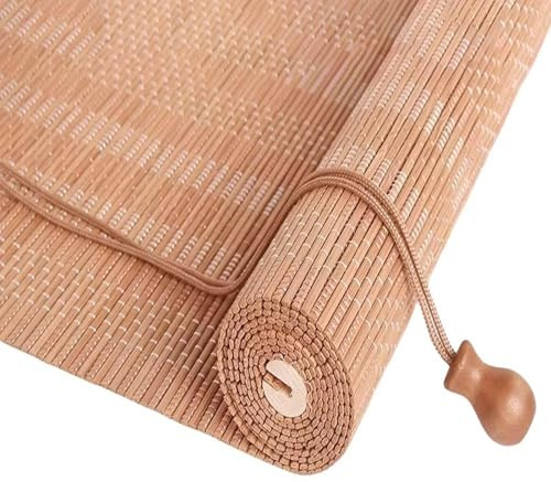 Bambusrollo Ohne Bohren Bambus Rollo Aussenbereich 40 50 60 70 80 90 100 110 120 140 160cm Bambus Jalousien Innen Sonnenschutz Wetterfest Bambus Raffrollo Für Fenster Und Türen(Natural B)