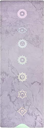 Myga Suede Yoga Mat - Luxurious Vegan Suede Mat perfect for Hot Yoga, Power, Bikram, Ashtanga and Pilates - Superior Non-Slip Grip, ideal for Home, Gym & Studio - 183cm x 61cm x 3mm - Chakra