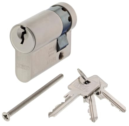 ToniTec Set aus einem Abus Türschloss Schließzylinder A93 + ToniTec Schloss Pflegespray Halbzylinder 10/65 mm