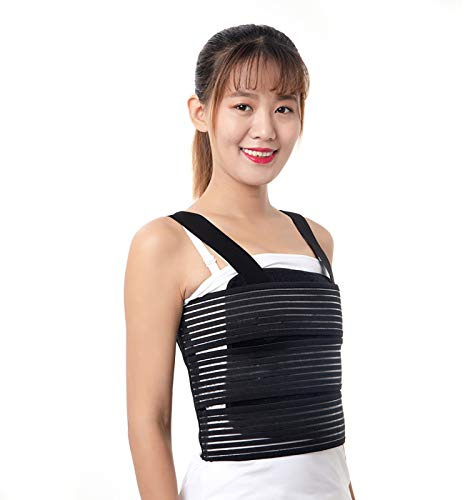 jjff Rib Brace Cinturón de Costilla Roto Cinturón de Soporte Lumbar para Hombres y Mujeres, Envoltura Protectora de Caja torácica Transpirable para Lesiones de esternón