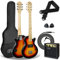 3rd Avenue 1/2 Size Kids Rock E-Gitarren-Paket Für Junior-Anfänger – 6 Monate Kostenloser Unterricht, Tragbarer 5-W-Verstärker, Kabel, Tasche, Plektren Und Gurt – Sunburst