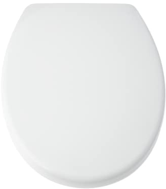 Blue Canyon Richmond Duroplastic Toilet Seat with Non-Slip Seat Bumpers & Heavy-Duty Stainless-Steel Hinges –Soft Close Toilet Seat -One Button Quick Release Toilet Seats - Universal Fixings (White)