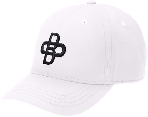 Oblack Gorras de Hombre Beisbol Blanca Gorras Mujer Baseball Blanco Transpirable de Algodón Negro con Visera Ajustable - Gorra Trucker