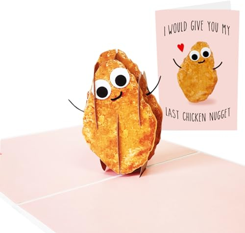 Central 23 Pop Up Karte für Männer Frauen – LAST CHICKEN NUGGET – Schöne 3D Karte für Geburtstag Jahrestag Valentinstag – Lustige Geburtstagskarte Partner – Kommt mit Aufklebern