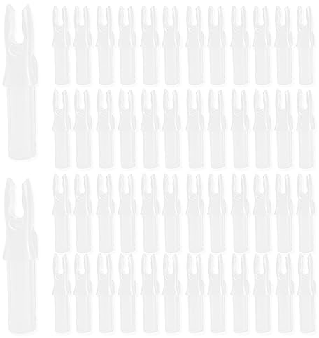 SVUPUE Cocca di Freccia, 50 Pezzi Freccia Plastica Nock per aste da 6,2 mm di Diametro (Bianco…)