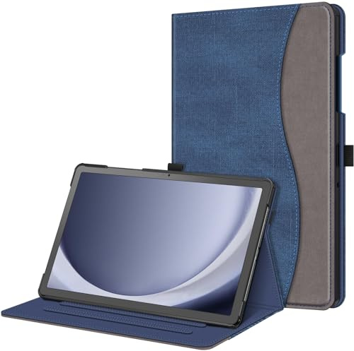 FINTIE Coque pour Samsung Galaxy Tab A11 Plus (A11+) 11 Pouces 2025 et Galaxy Tab A9 Plus (A9+) 11” 2023, Housse Folio et Multipositions, Etui avec Poche de Document, Denim Indigo
