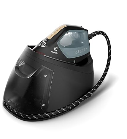 Electrolux Renew 800 Plancha con estación de vapor, modelo E8ST2-8OG, suela de acero inoxidable resistente a los arañazos, vapor de alta presión, función antical, de plástico reciclado, 2400 W, cable