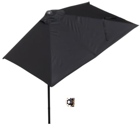 Sonnenschirm Rechteckig Marktschirm, Höhenverstellbar Tragbar Halbschirm, UV Schutz 50+ Windfest Stabil Garten Tischschirm, Ohne Ständer, Für Wand, Veranda Oder Balkon Möbel(Size:250x130cm)