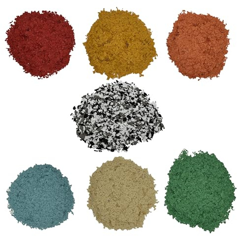 Fonteino Farbchips Dekochips 500g Orange Farbflocken für Epoxidharz Bodenfarbe, Bodenbeschichtung, Betonfarbe I Innen & Außen I Garage, Keller, Terrasse