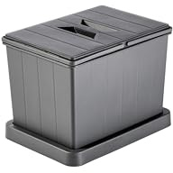 Aspira Modulär papperskorg för låda, papperskorg Müllomatic MODUL 1 | Plastbehållare med monteringsbas | Volym: 1 x 16 l | avfallssepareringssystem | Höjd 295 mm (MODUL 1 mini)
