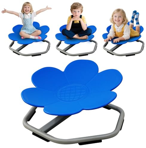 Chidiam Carrusel Autismo Silla giratoria para niños,Silla Giratoria Sensorial de 360°,Juguete para Autismo,TDAH Herramienta de Entrenamiento,Coordinación física y Equilibrio,Silla de Equilibrio