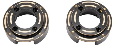 Tomantery 1/7 RC Bil Mässing Balansvikter Svart Guld Finish Förbättrar Stabiliteten för MK07 Fjärrkontrollbil, 2-pack för RC-bilentusiaster