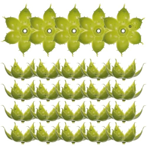 OSOLADY Sepali Verdi Accessori Distintivi per Fiori Artificiali 50 in Plastica e Facili da Infilare, per Artigianato e Decorazioni
