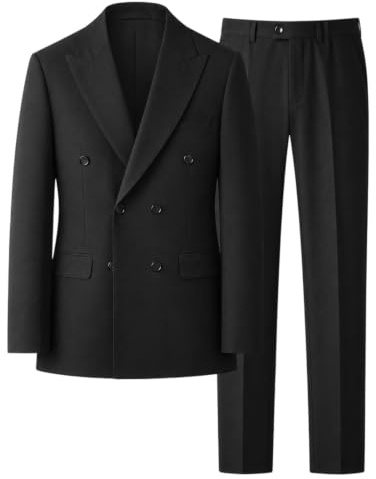 Skräddarsydd passform dubbelbröstad business kostym notch lapel
