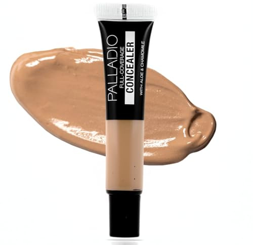Palladio Vollständig deckender Concealer, Tarnung für unter den Augen, Cremiger Gesichts- und Augen-Concealer, Gleicht den Hautton aus, Verdeckt Unreinheiten, Macchiato