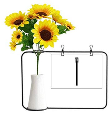 Beauty Gift Tarjeta de bendición de la botella de los jarrones artificiales del girasol del patrón del enchufe del USB del cable negro de Internet