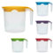 1 Liter Plastic Water Fruit Juices Jug Milk with Lid and Easy in Pouring (Yellow, 1)