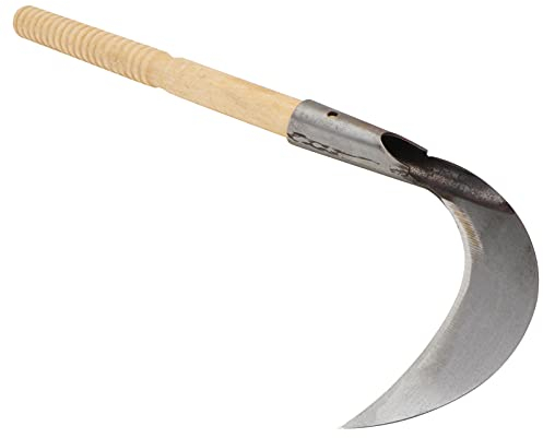 Holibanna Hoz Compensación Hoz Hoja De Acero Manganeso Mano Hoz Herramienta Agrícola Cosecha Vid Herramientas De Compensación Plata