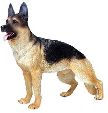 Healifty German Shepherd Figurine Animal Dog Figure Toy Garden Dog Statue Wolfdog Puppy Statue for Outdoor Lawn Yard Garden Statue Ornament, 20x6x16cm (CA8ETR0QJW1166SDJRNQ10P)