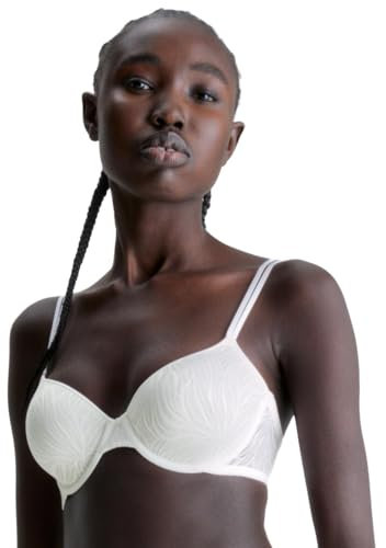 Calvin Klein Women Lightly Lined Demi-Cup Bra with Underwire, White (White), 34B