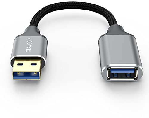 CLAVOOP Short USB Extension Cable 6 inch, USB A 3.0 Extender