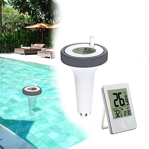 GAESHOW Pool Thermometer Wassertemperatur, Badewanne Digital, Wasser Thermometer mit LCD-Display für Aquarium, Spa, Fischteich