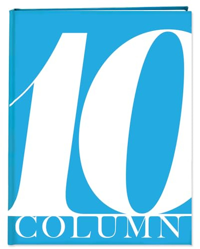 BookFactory 10 Spaltenbuch/gebundenes Säulenheft (zehn Spaltenbuch) Logbuch – Soft-Touch-Laminat, gebunden, 100 Seiten, 21,6 x 27,9 cm (COL-100-7CS-VM (Spalte 10) – LX)