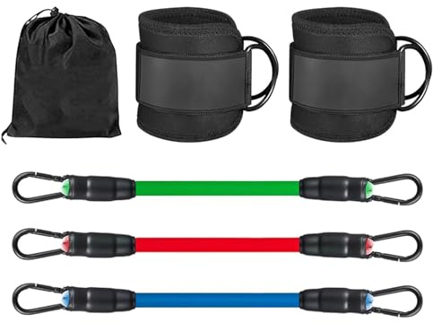 Banda de resistencia para el tobillo | Banda de tobillo para entrenamiento de fitness, bandas de tobillo ajustables para entrenamiento, equipo de ejercicio para mujeres y hombres