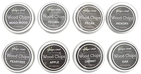 Juego de Virutas de Madera para Fumar Whisky, 8 Piezas de Virutas de Madera para Ahumar, Kit para Ahumar Cócteles para Mejorar el Sabor en Bebidas y Alimentos Ahumados