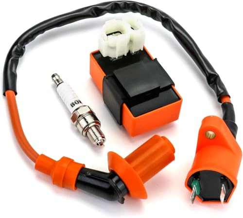 CDI tändspole, tändspole tändstift tändningssystem för GY6 50 CC 125 CC 150 CC, Samfox Racing Performance CDI tändstift kompatibel