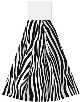 Mexpekil Hängende Handtücher, sehr saugfähig, Zebramuster, Badezimmer-Handtuch, ultraweiche Geschirrtücher für die Küche