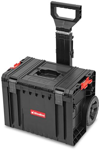 OliveBird 6 en 1 XL Boîte d'assortiment Chariot d'atelier Boîte à outils Boîte d'atelier mobile Ensemble de tiroirs en plastique Boîte à outils à roulettes