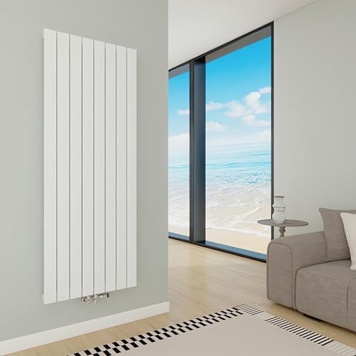 AICA Design Heizkörper Flachheizkörper Paneelheizkörper Wandheizung Vertikal 1600×602mm Mittelanschluss Weiß Einlagig 1187W